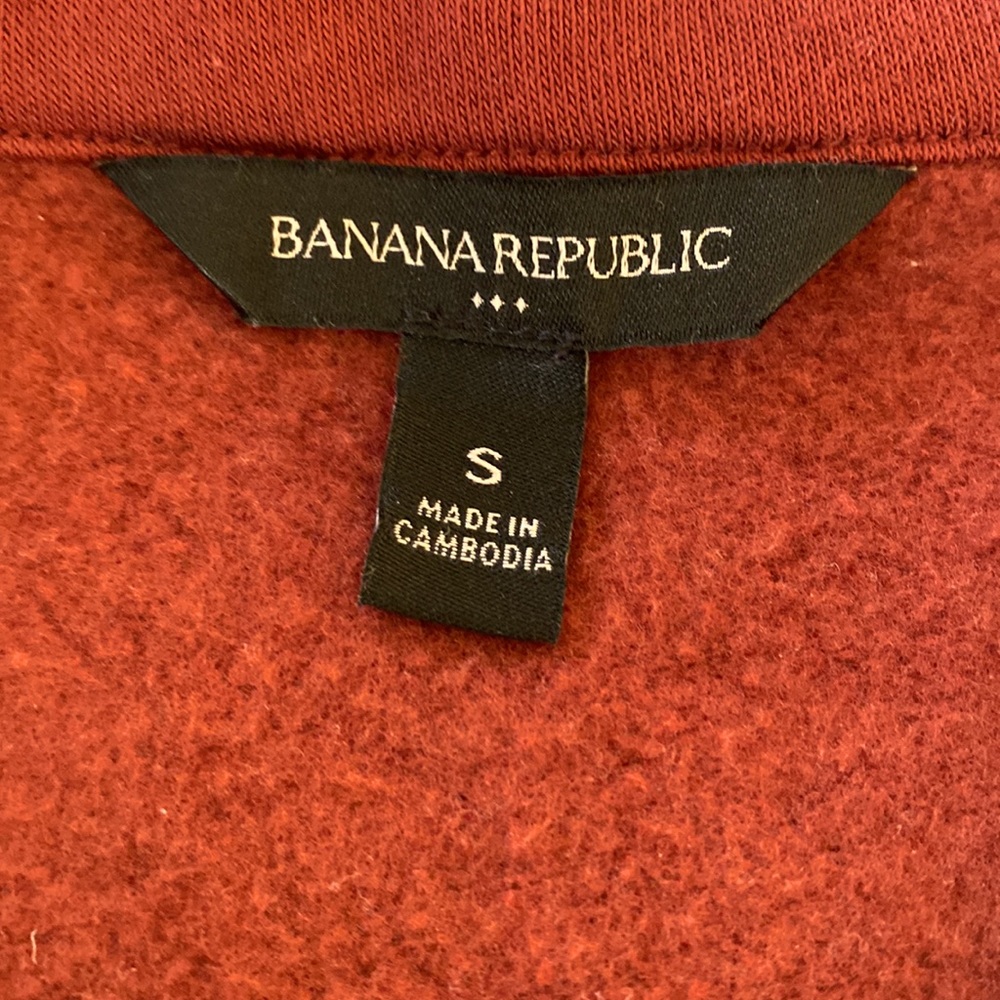 NWOT Banana Republic Cropped Red Sweatshirt Size Small - Picture 2 of 5